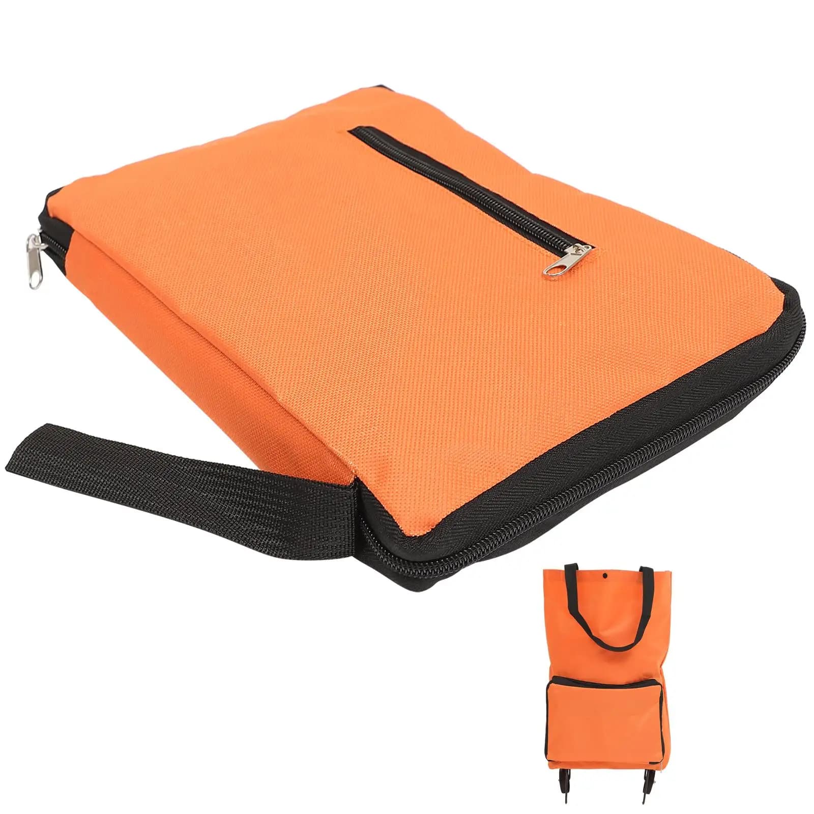 Large Capacity Grocery Bag With Wheel Foldable Trolley Bag Collapsible Shopping Cart Storage Bag Home ganization Travel Luggage
