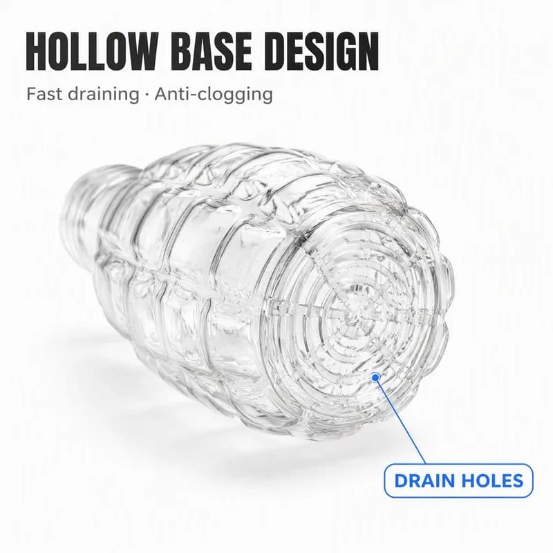 Water Beads Storage Bottle PC Pineapple Texture Hollow Drain Bottom Portable Refill Dispenser Bottle For Sensory Play Toys