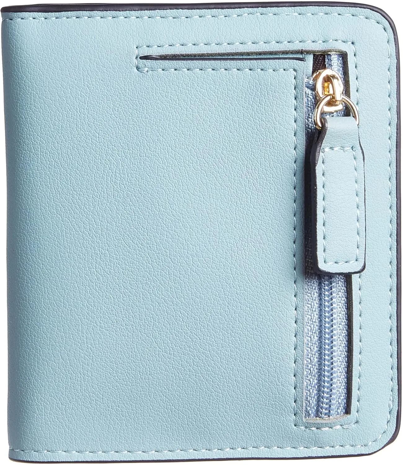 Portafoglio Sottile da Donna, Porta Carte di Credito Bifold con Blocco RFID, Tasca con Cerniera e Finestra per Documenti, Regalo Compatto da Viaggio per Signore