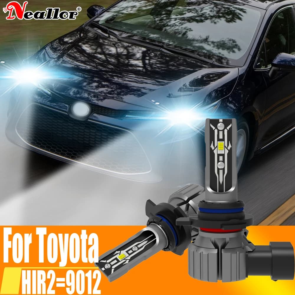 2x HIR2 Led faro Canbus nessun errore 9012 lampadina per auto ad alta potenza 6000K lampada a diodi a luce bianca 12v 55w per Toyota Corolla 2019 ~ 2023