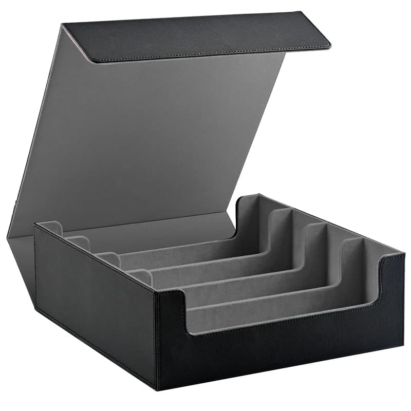 Collectable card holder box, contains over 3000 cards, PU leather magnetic card holder box, suitable for Magic, TCG cards, sports cards