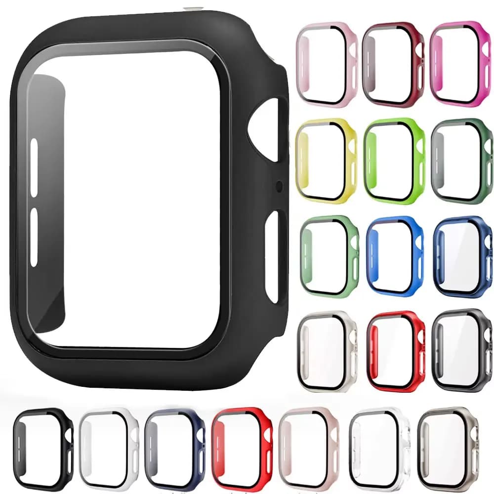 Custodia protettiva per schermo in vetro temperato per Apple Watch Series 9 Ultra 8 7 6 5 4 3 2 1 SE 49MM 45MM 41MM 40MM 44MM 42MM 49MM