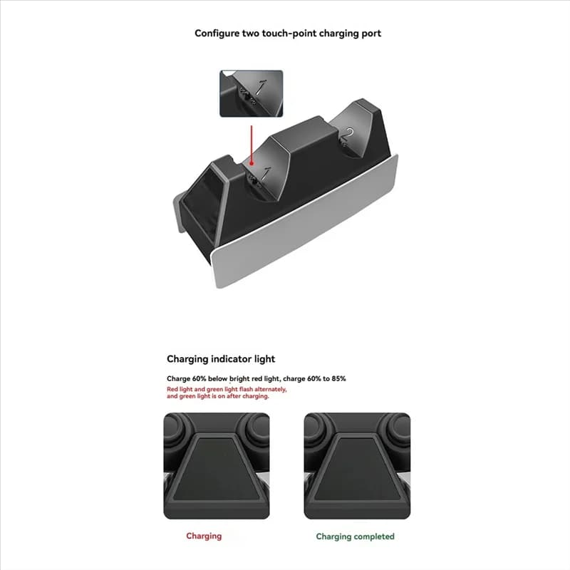Per accessori caricabatterie controller PS5 con supporto di ricarica doppio controller a ricarica rapida per Playstation 5-nuovo