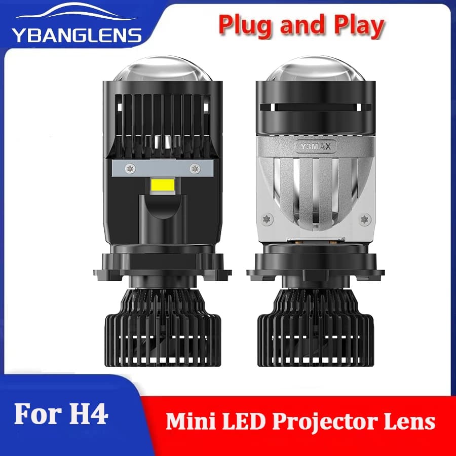 Y3 APP H4 Fari a LED per auto H4 Mini lente per proiettore 3000K-6000K Dimmerazione arbitraria Controllo app wireless 30000LM Lampadina a fascio alto e basso