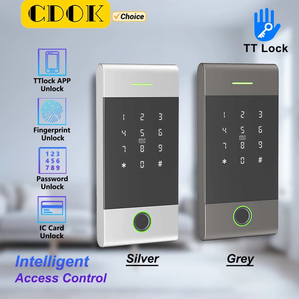 CDOK TTlock macchina per il controllo degli accessi intelligente blocco delle impronte digitali scheda password APP sblocco sistema di controllo accessi multifunzione