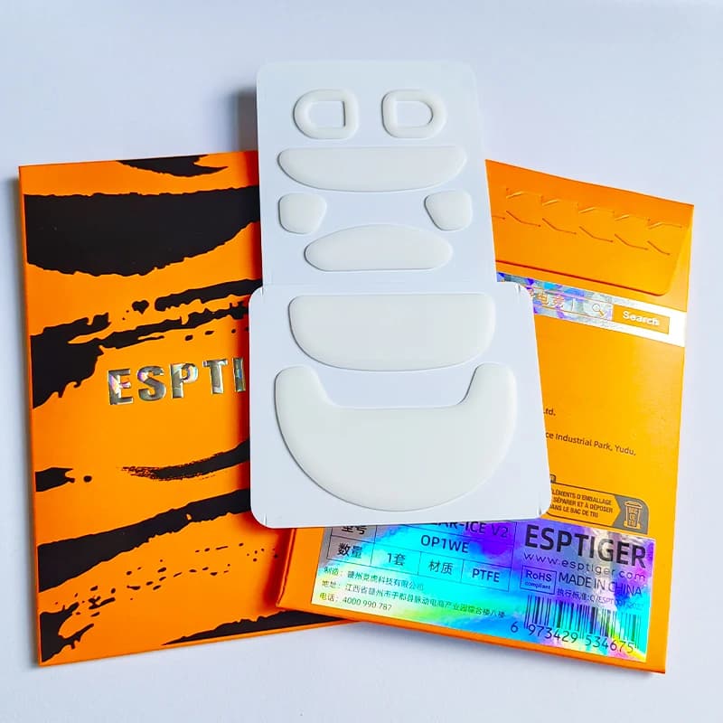 1 Pack Esports Tiger ICE V2 Mouse Skates Mouse Feet for ENDGAME GEAR OP1WE White Glides Curve Edge
