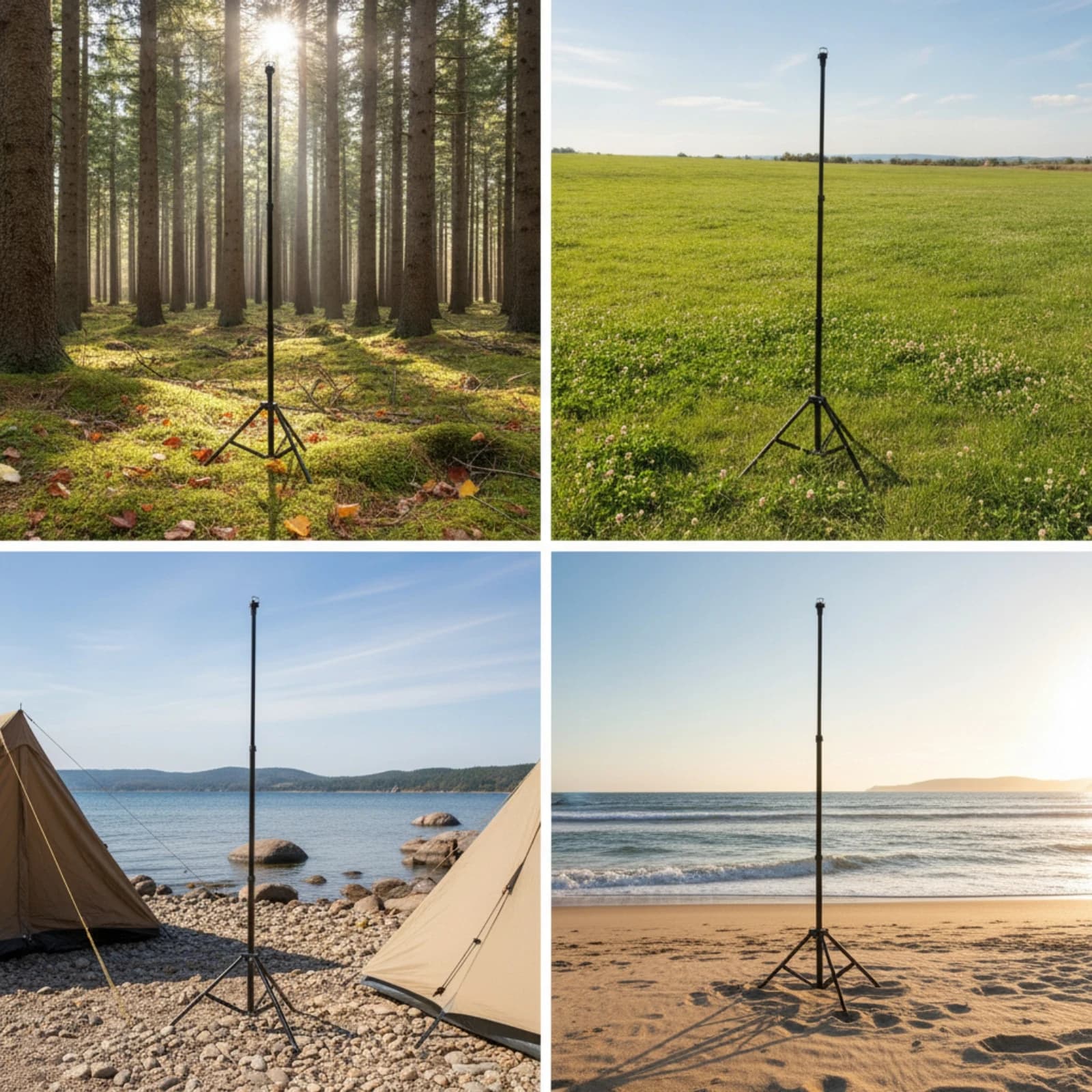 Chimney Support Stand Telescoping Heater Pipe Stand Tent Heater Accessory Portable Camping Equipment Stable for Campers