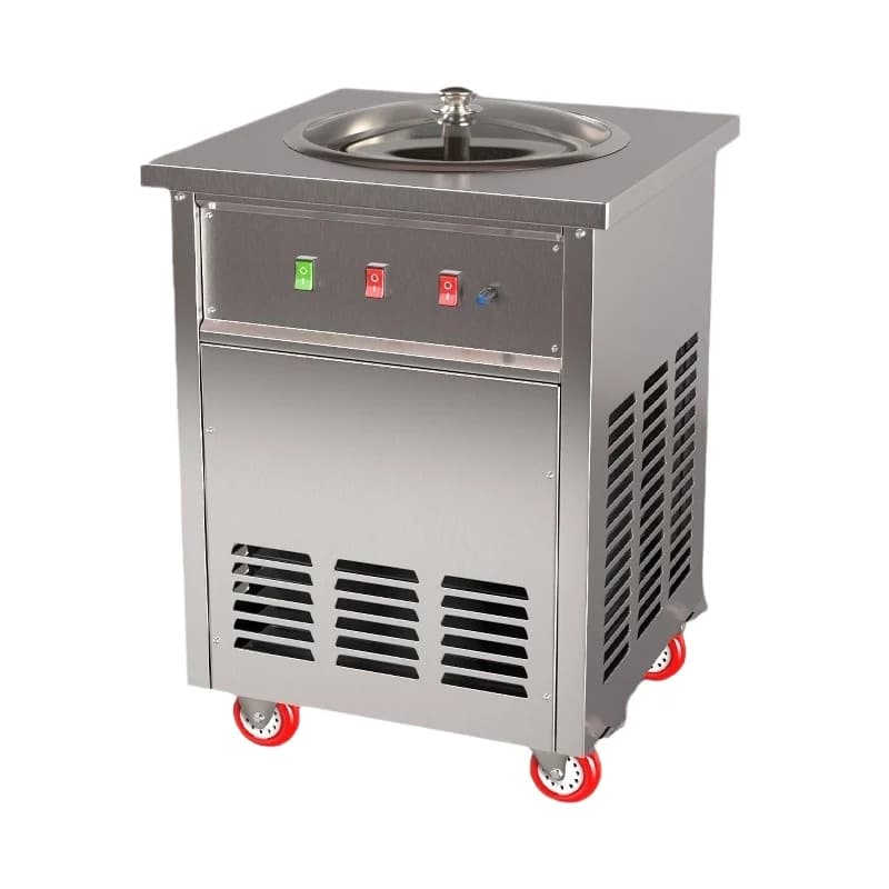 Automatic Frying Machine for smoothie, shaved pan with sand, single pan, water juice, ice