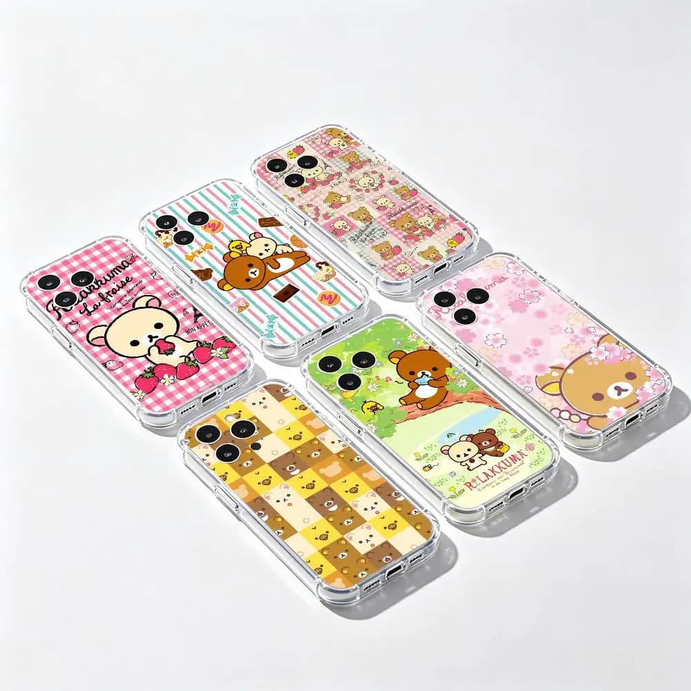 Cute-Y-Rilakk-umaS-W Phone Case Transparent IMD For IPhone 17 16 15 14 13 12 11 PRO MAX PLUS Mini Soft Cover