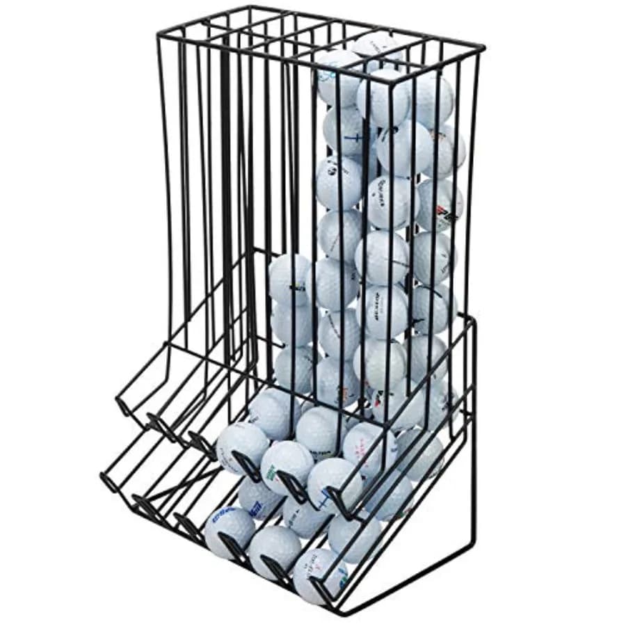 Golf Balls in Opaco Black Metal, Dispenser and Exhibitor for Golf Practice and Conservation