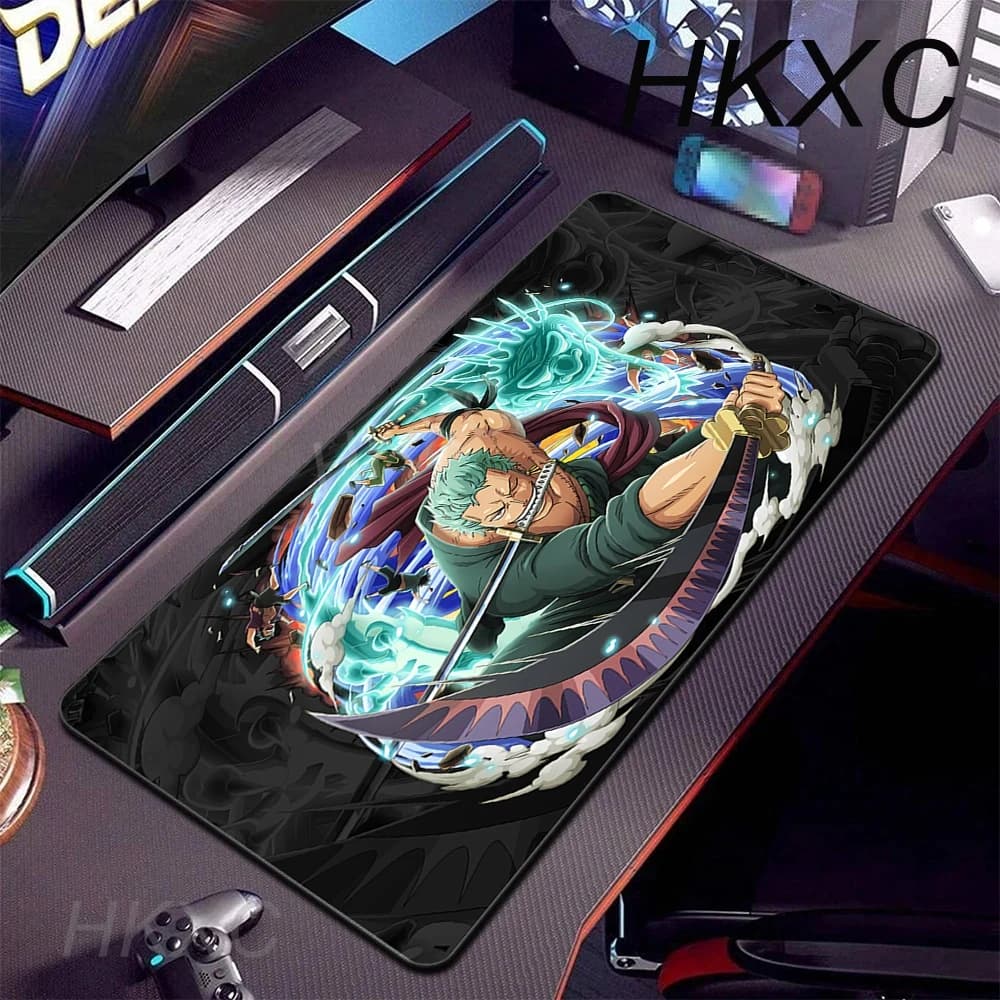 Mouse Pad PC Gamer Anime Desk Mat Non-Slip Rubber Laptop One Piece Zoro Playmat for Office Computer Accessories Gaming Mousepad