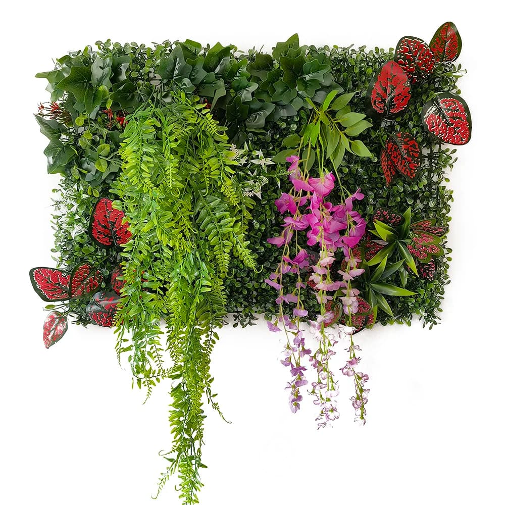 40CM * 60CM NEW 3D Artificial Green Plant Grass Wall Panel Flower Vine Wedding Background Wall Decoration