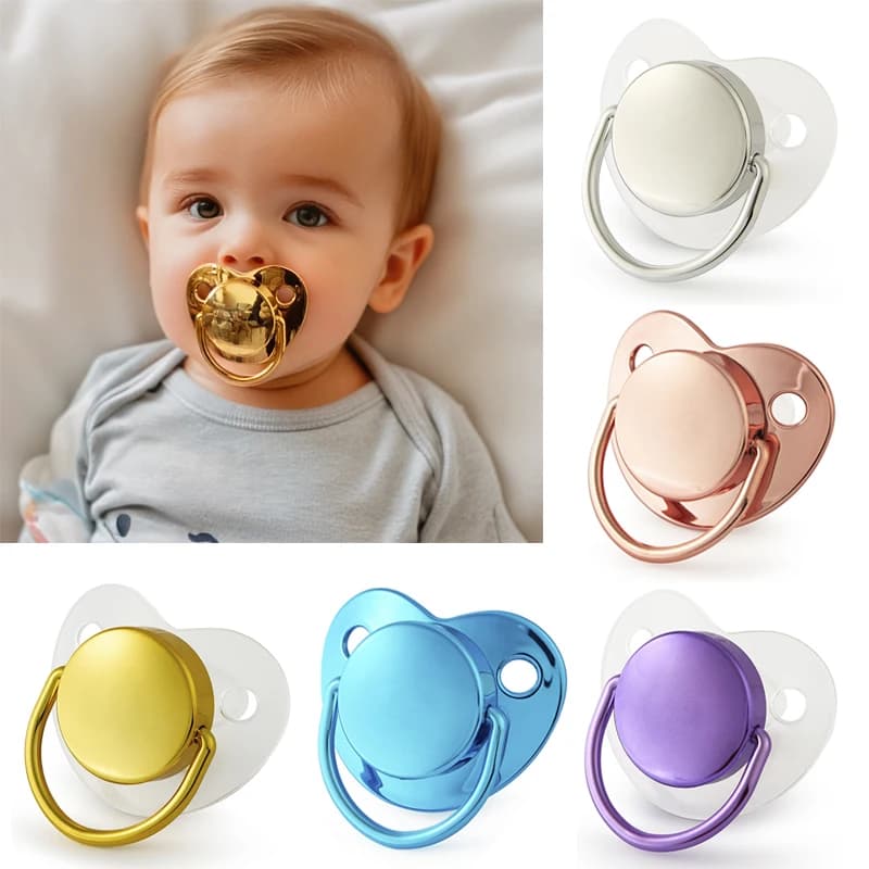 Nuovo Bambino Ciuccio Coperchio Antipolvere BPA Libero Neonato Manichino In Silicone Infantile Succhietto di Lusso Massaggiagengive Baby Shower Regalo Del Bambino Capezzolo