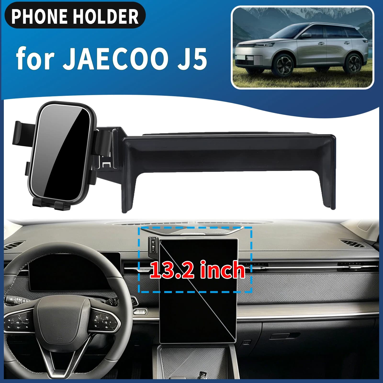 for JAECOO 5 J5 2025 2026 Car Phone Holder Mount Vehicle-Specific GPS Navigation Easy Installation accessoires