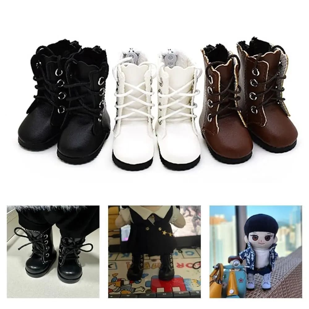 1Pair 30cm Doll Fashion Shoes Female Doll Boots Fit for 1/6 BJD Dolls Accessories Leather Doll Wear Colorful Long Knees Boots
