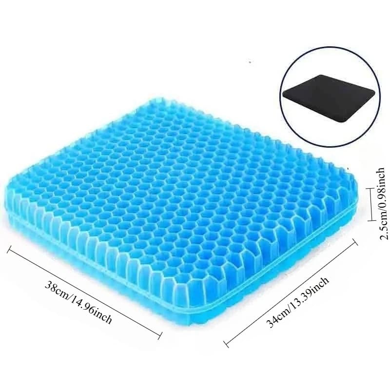Cuscino in gel, cuscino traspirante e fresco, adatto per tutte le stagioni, realizzato con memory foam per sedie da ufficio, per auto, ufficio