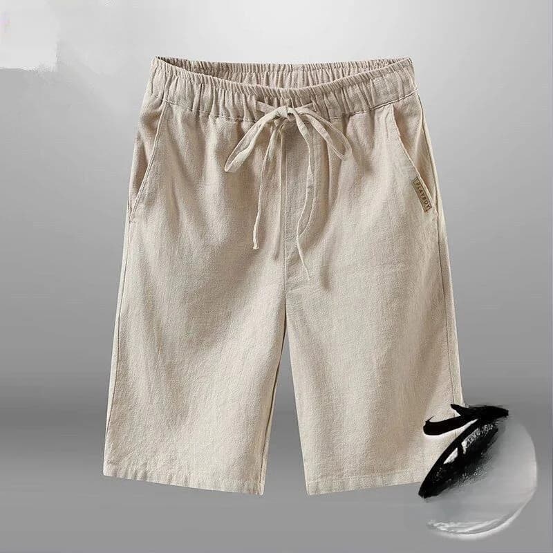 Pantaloncini Casual da Uomo in Lino, Nuovo Stile Estivo, Pantaloni in Cotone e Lino a Gamba Dritta, Leggeri, Comodi e Traspiranti