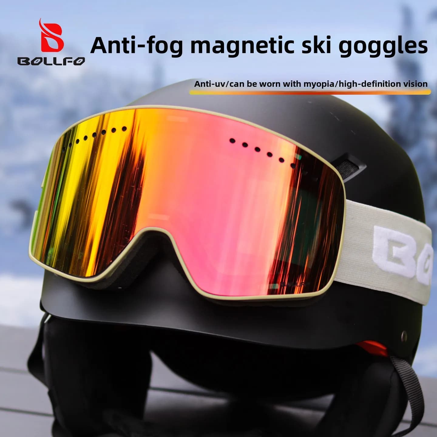 Winter Professional Men Women Ski Goggles Set Magnetic Quick-Change Double Layers Anti-Fog Snowboard Goggles Adults