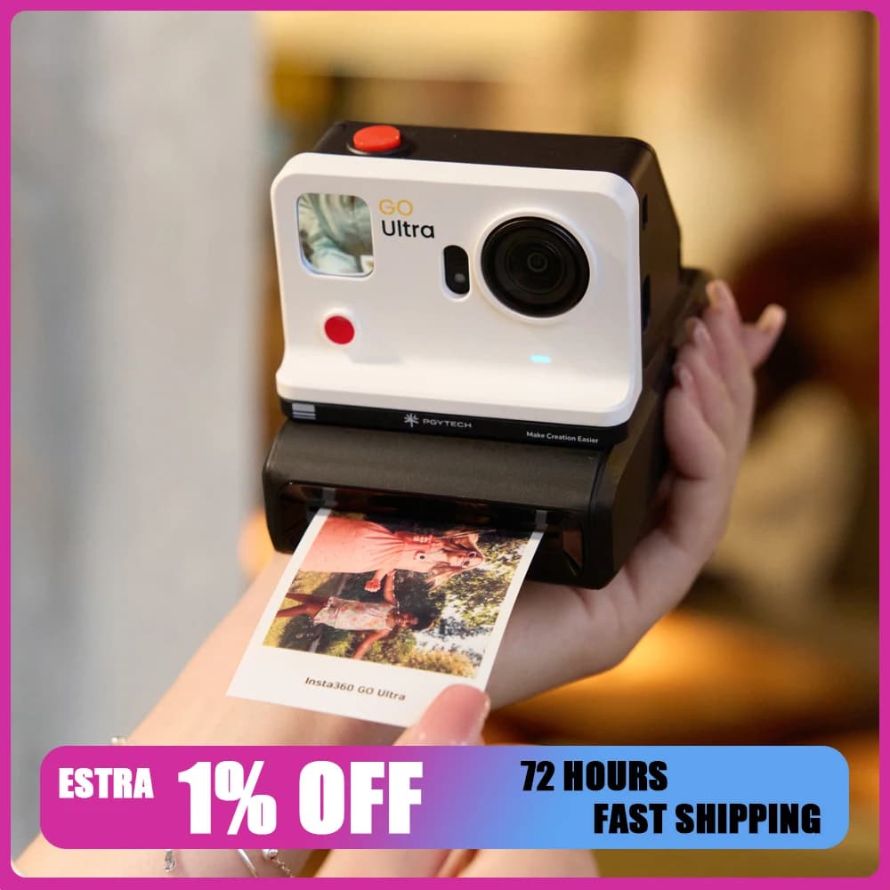 PGYTECH GO Ultra FunCam Photo Paper P-GM-448 Dye Sublimation Instant Camera Printer Paper Refill 54x82mm for Insta360 GO Ultra