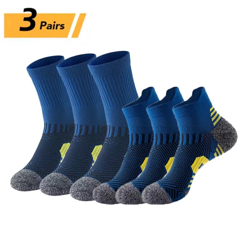 Calzini sportivi fitness professionali, calzini da corsa antiscivolo con fondo in asciugamano, basket da uomo e da donna ad asciugatura rapida Tain EUR38-44