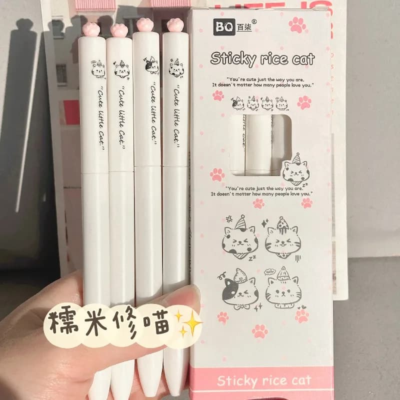 Nuova Penna Girevole e Rotante, Penna Neutra Cat Neutral Pen High Value Ins Wind 0.5mm, Penna a Pennello ad Asciugatura Rapida Nera da 0.5mm