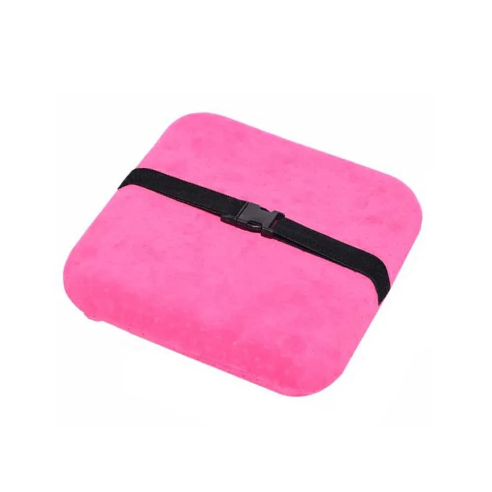 Washable Square Student Chair Cushion with Strap Velvet Fabric Surface Plastic Stool Pad Soft Zippered Seat Cushion Home