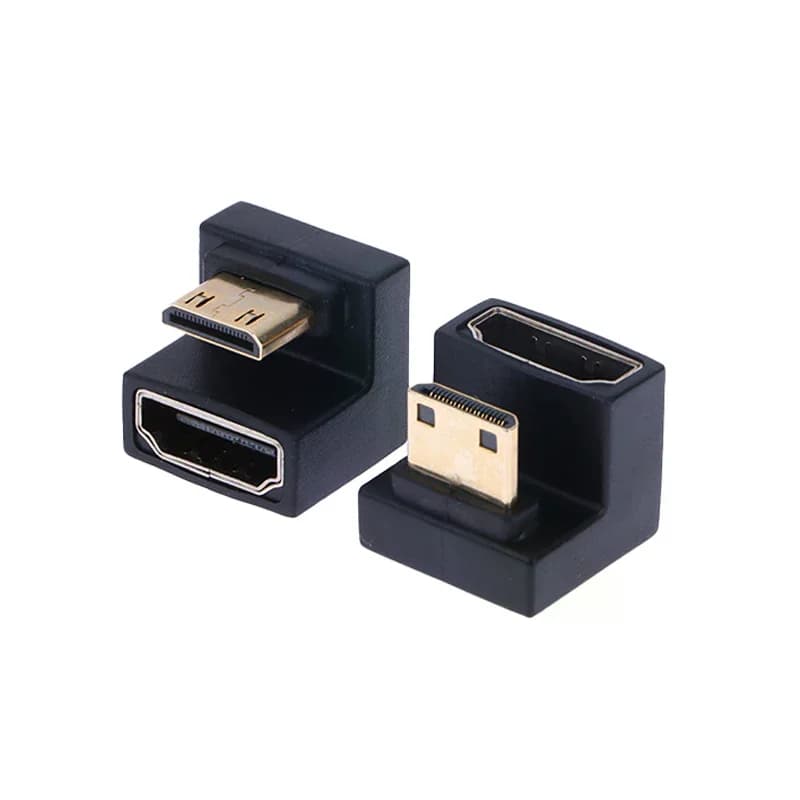 [TPBI] HDMI compatible Converter 360-degree angled U-shaped Adapter Mini HD male to HDMI