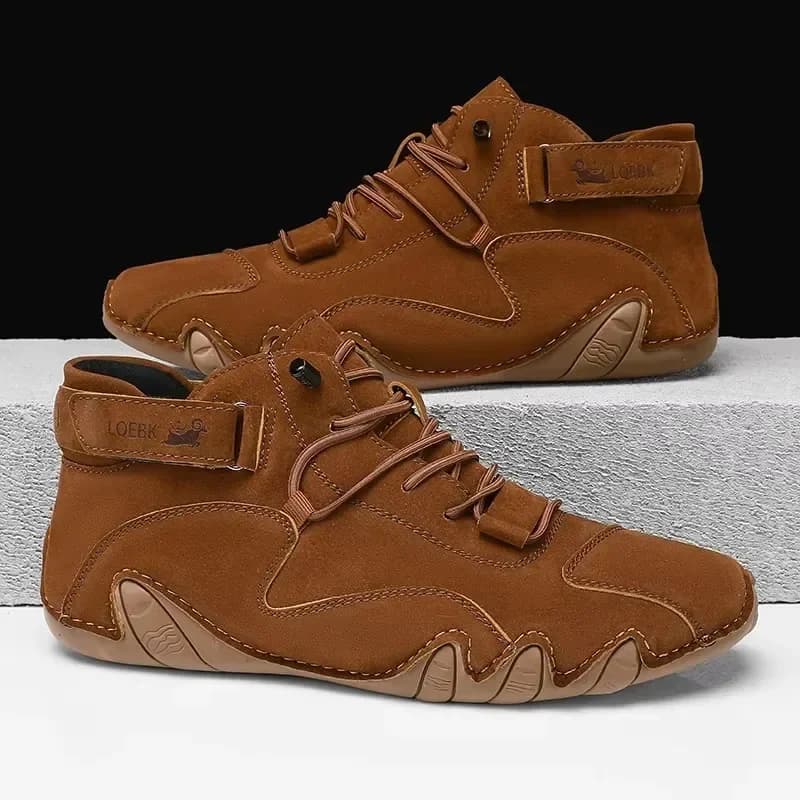 Scarpe da trekking per il tempo libero da uomo con suole impermeabili resistenti ai graffi, resistenti all'usura, stivali da moto da lavoro per equitazione da golf all'aperto