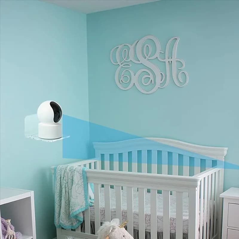 CQMF-Per telecamere di sicurezza, baby monitor, altoparlanti Mensole a muro galleggianti in acrilico Set di 3 mensole a muro piccole universali