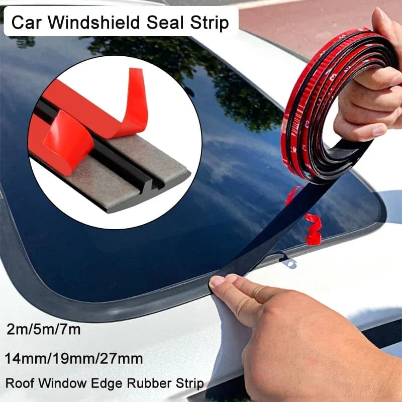 Guarnizione del parabrezza dell'auto striscia di gomma adesivo del bordo della finestra del tetto automatico isolamento acustico silenzioso striscia resistente alla polvere impermeabile per Auto