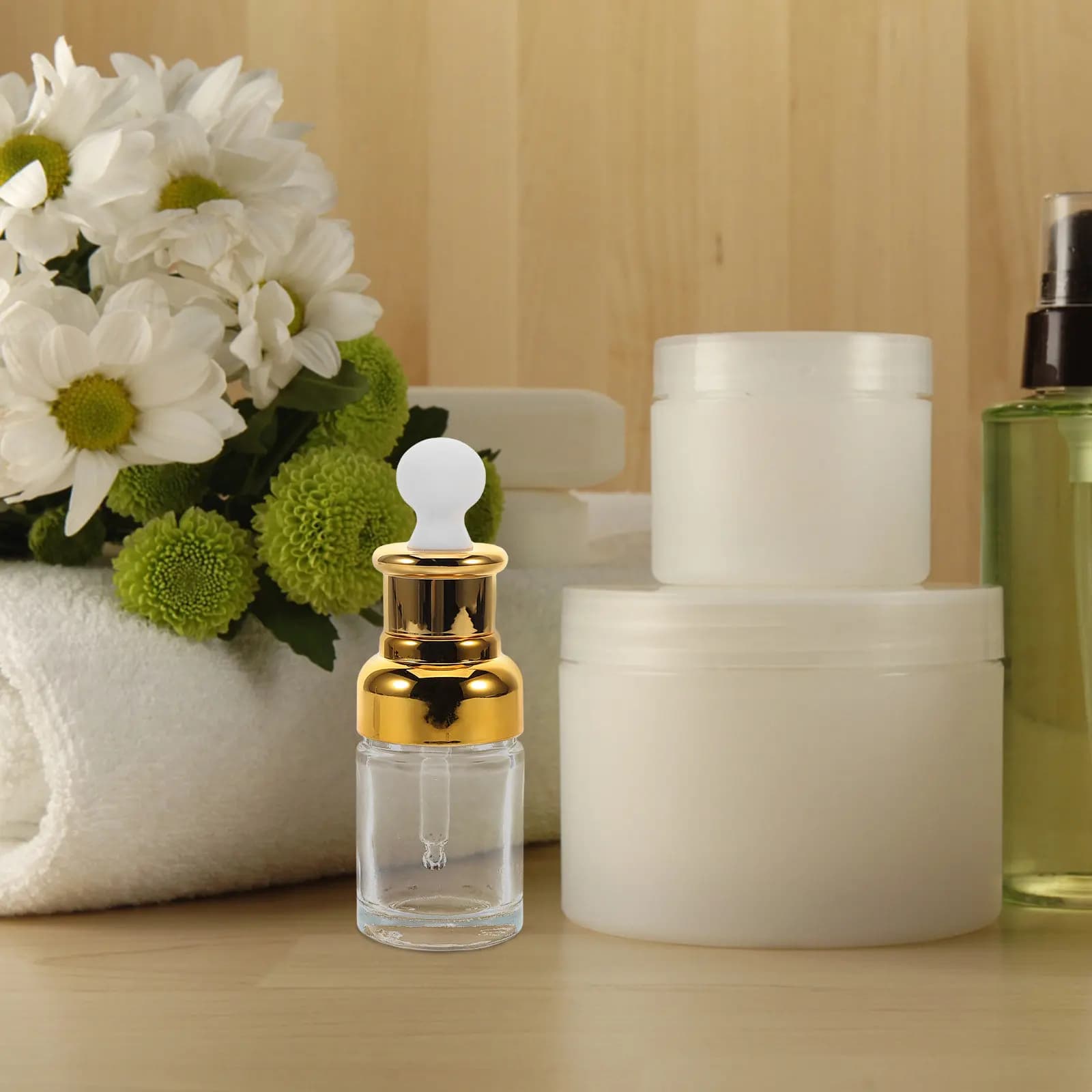 Small Glass Dropper Essential Oil Bottle Refillable Vial Skin Care Serum Makeup Sample Travel Bottle Skin Care Vials