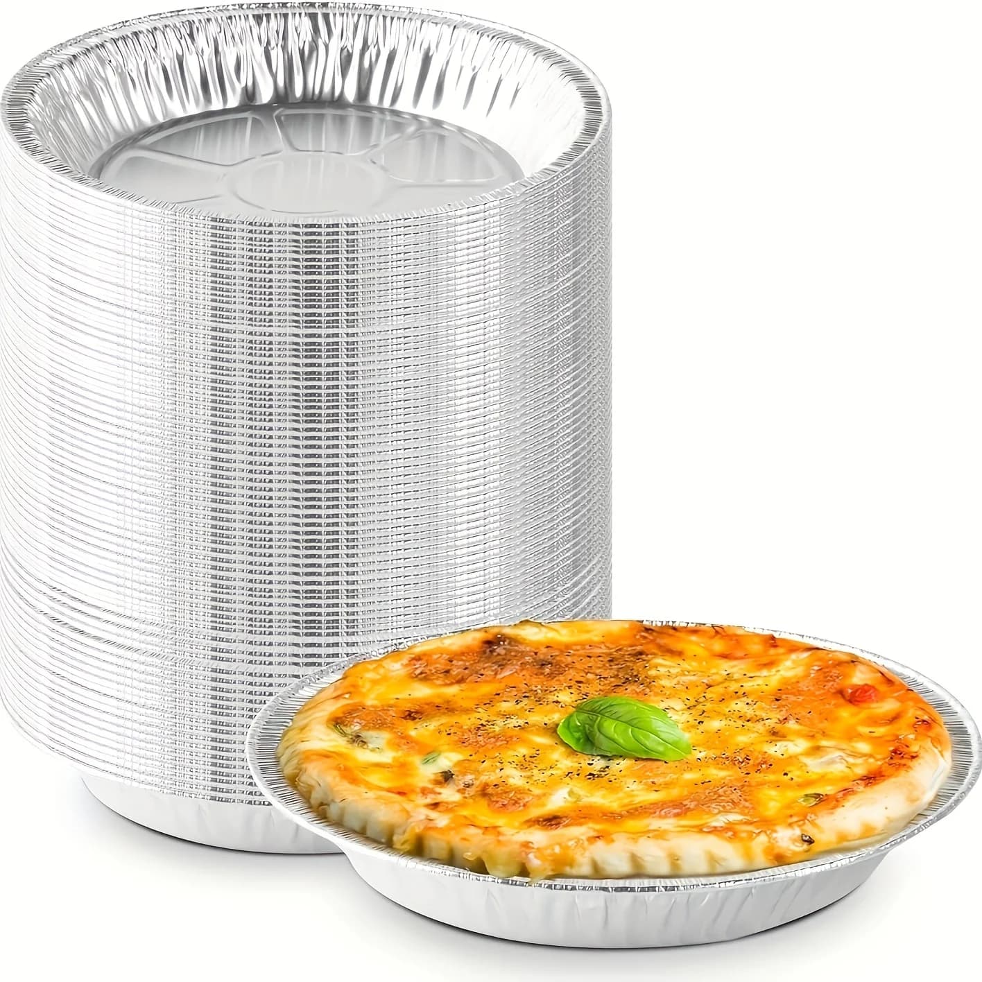 60-Pack Disposable Aluminum Foil Pans with Oil Brush-Versatile Non-Stick Cooking & Baking Tins for All Occasions Kitchen Gadgets