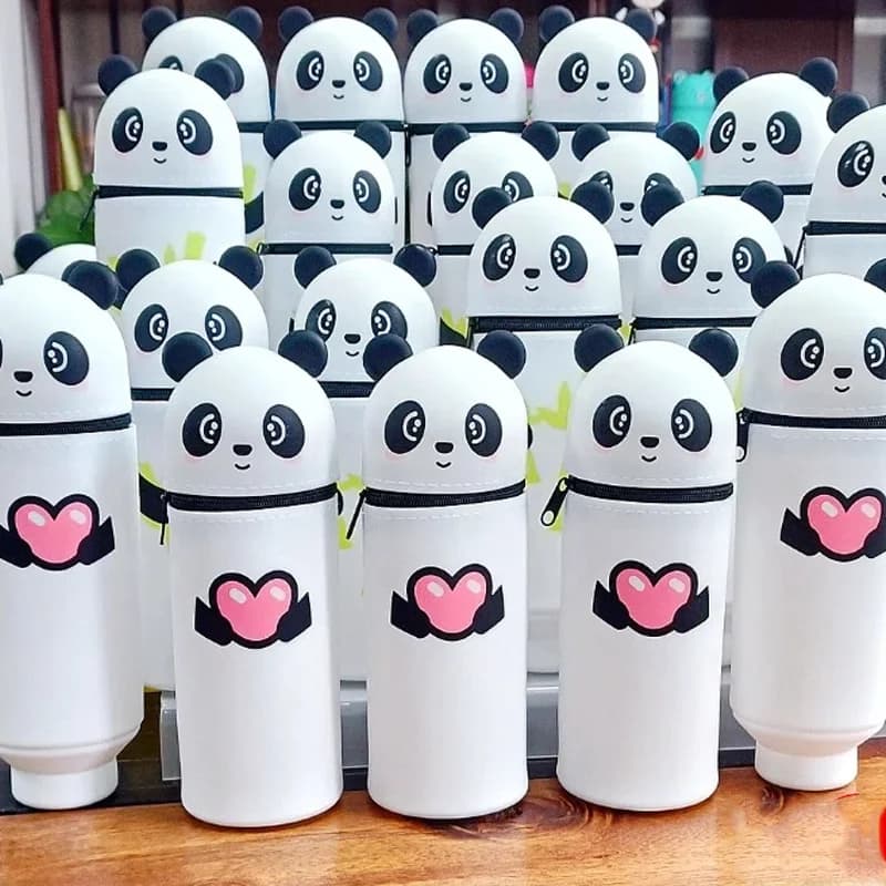Cartoon Large Capacity Storage Silicone Pencil Case Adjustable Flexible Bag Pen Series Storage Tool Multi Functional Storage Bag