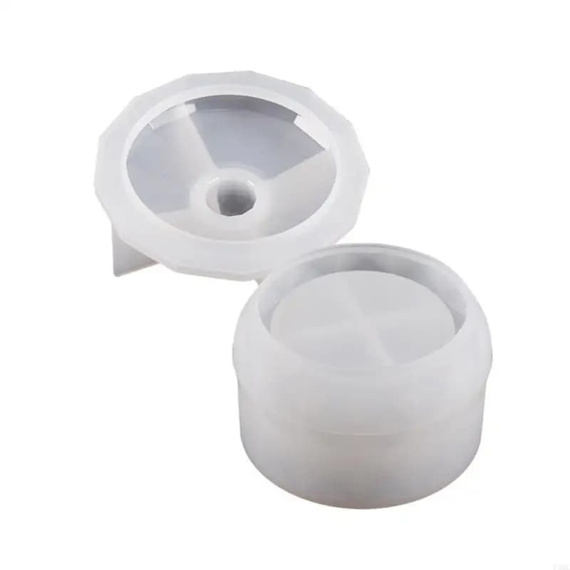 Stampo in silicone stoccaggio rotondo 3D R3MC per conservazione dei gioielli in resina epossidica