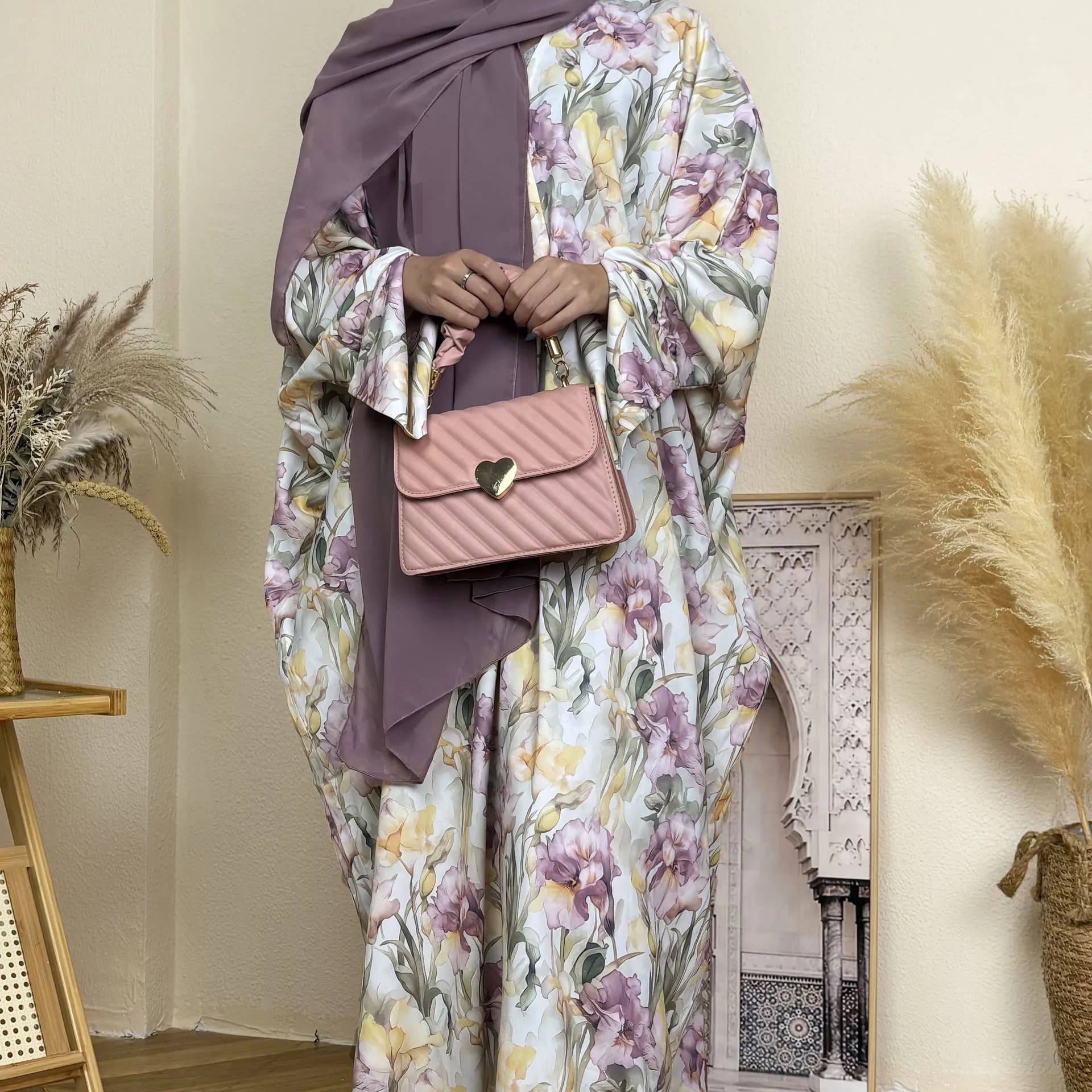 Abito Cardigan da Donna per Eid Dubai, Abaya con Sciarpa, Jalabiya Musulmana, Vestiti Lunghi Eleganti per Ramadan, Abito Arabo Lungo per Feste, Stile Marocchino