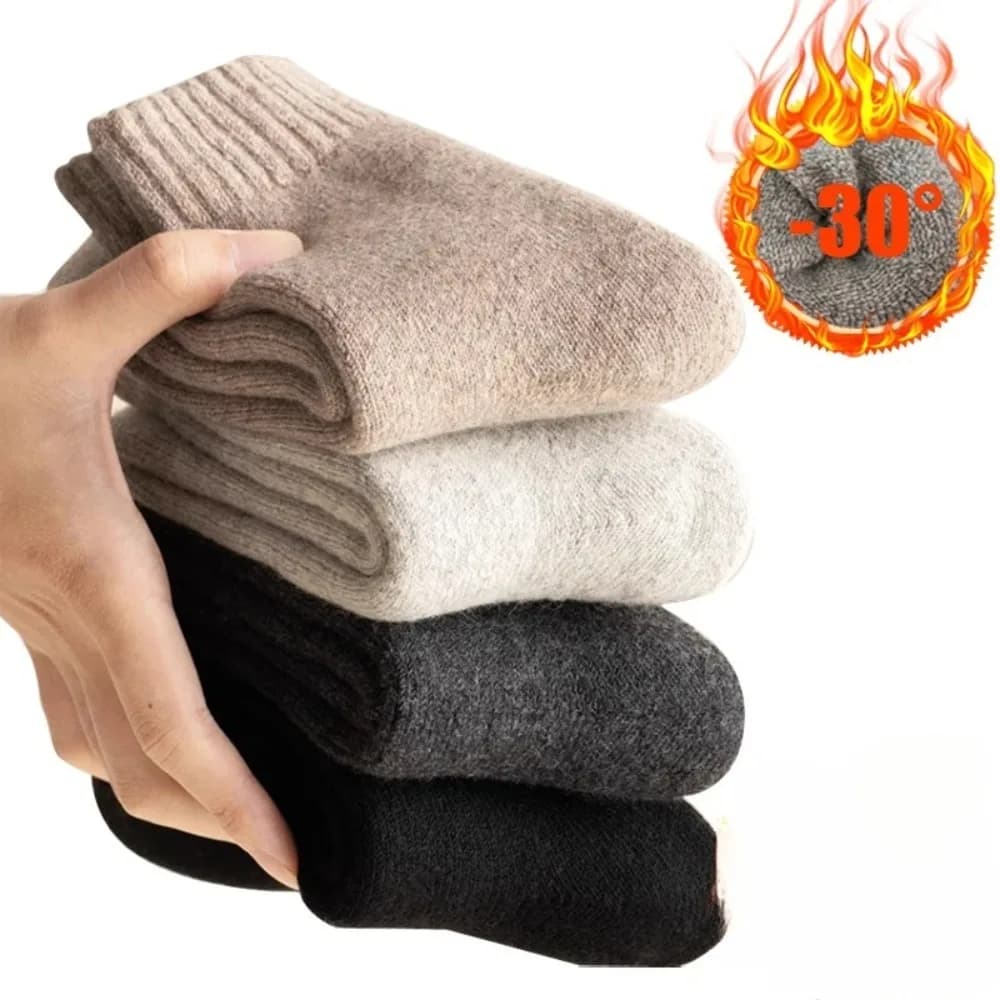 New winter socks for hot women, men's socks, extra thick socks in plain color, warm socks and snow proof protective