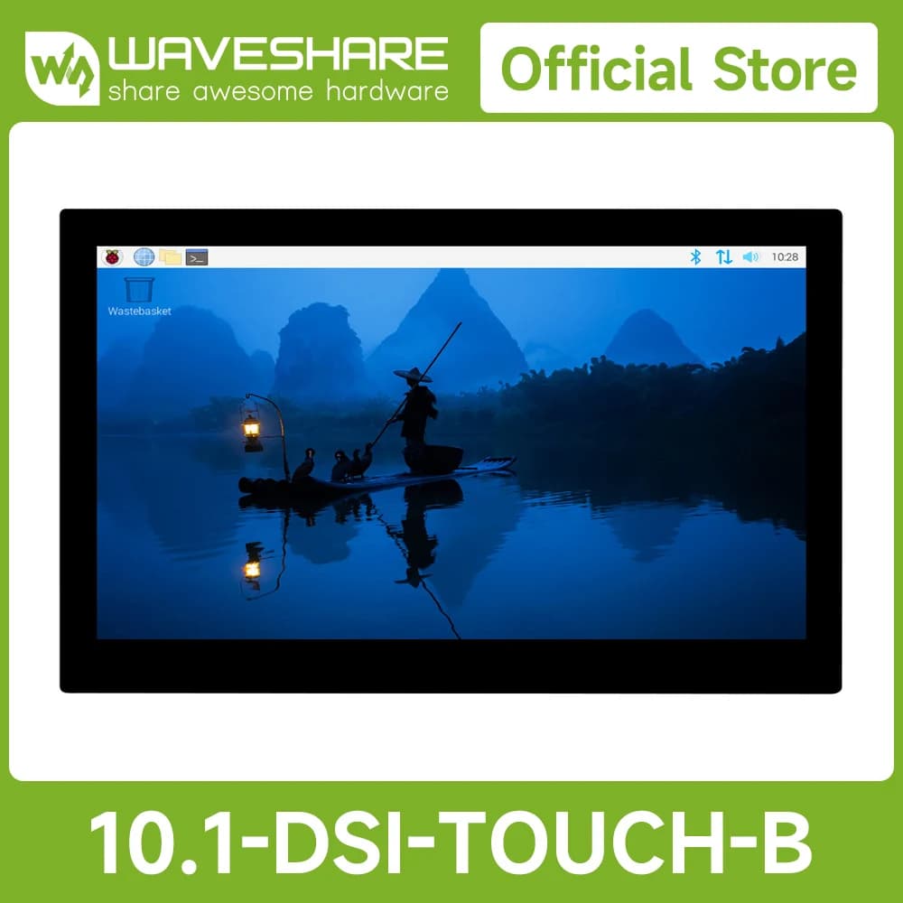 10.1inch DSI Capacitive Touch Display for Raspberry Pi, Wide Color Gamut, 720×1280, IPS10-Point Touch, Toughened Glass Panel
