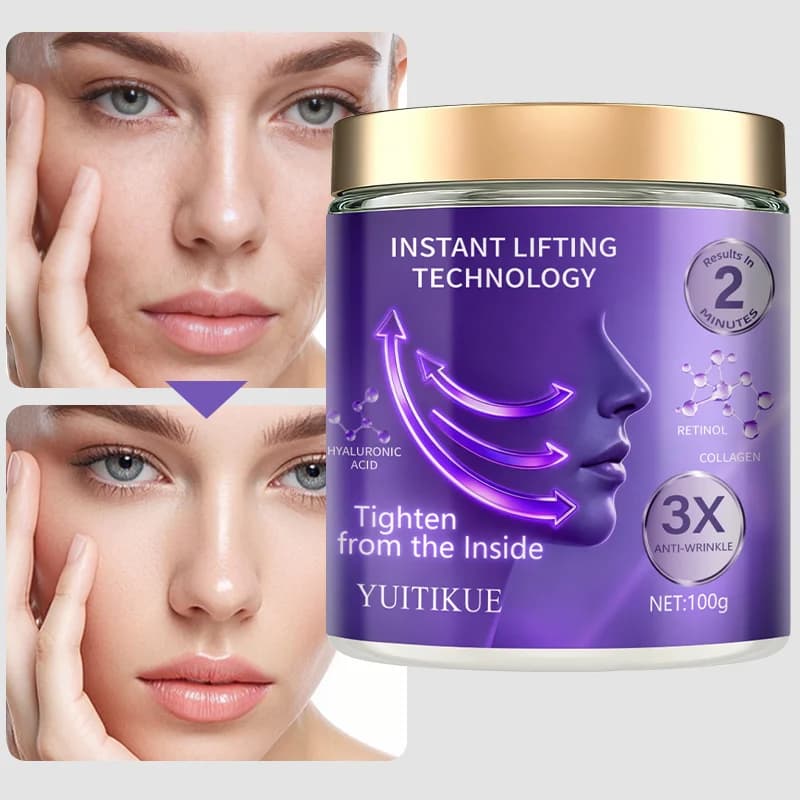 YUITIKUE Crema Lifting Istantanea, Collagene, Triplo Antirughe, Retinolo, Acido Ialuronico, adatta a tutti i tipi di pelle