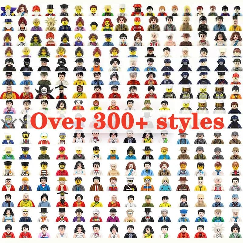 50PCS Mini Dolls Blocks Toys Fit Model Building Construction Toys DIY Assembling Anime Characters for Kids Boys Collect Funs
