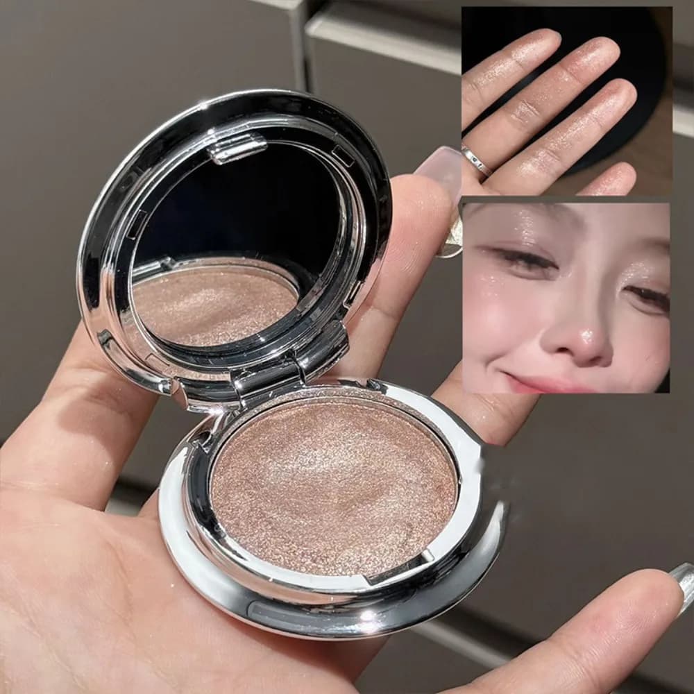 Bright glittered eye shadows, long-lasting monochrome shadows, high gloss, easy to apply eye makeup, monochrome shadows.