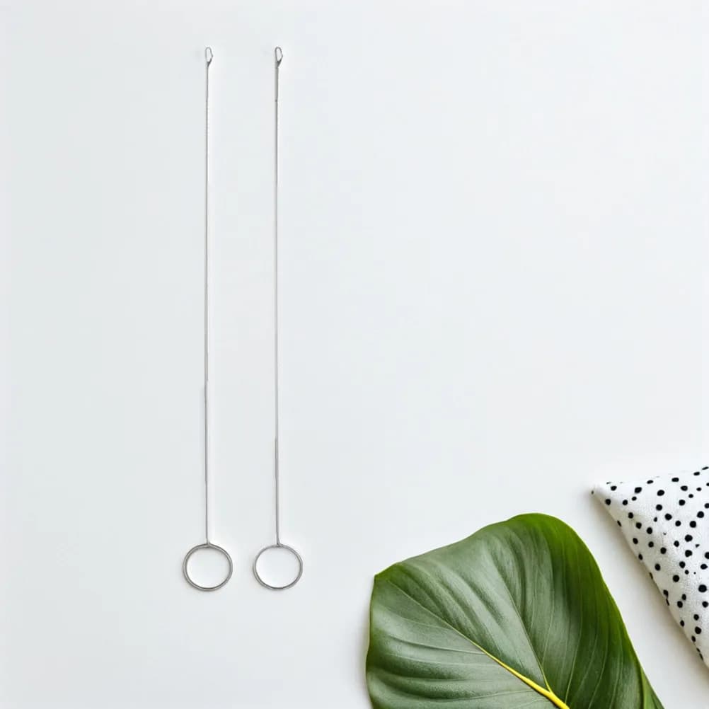 Set di 5 Ganci Lunghi in Acciaio Inox per Infilare Cordoncini, Riparare Felpe, Pantaloni e Costumi da Bagno, Inseritore per Aghi da Cucito