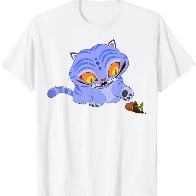 Derpy Kpop Demone playing with the unisex shirt of vegetable pot hunters