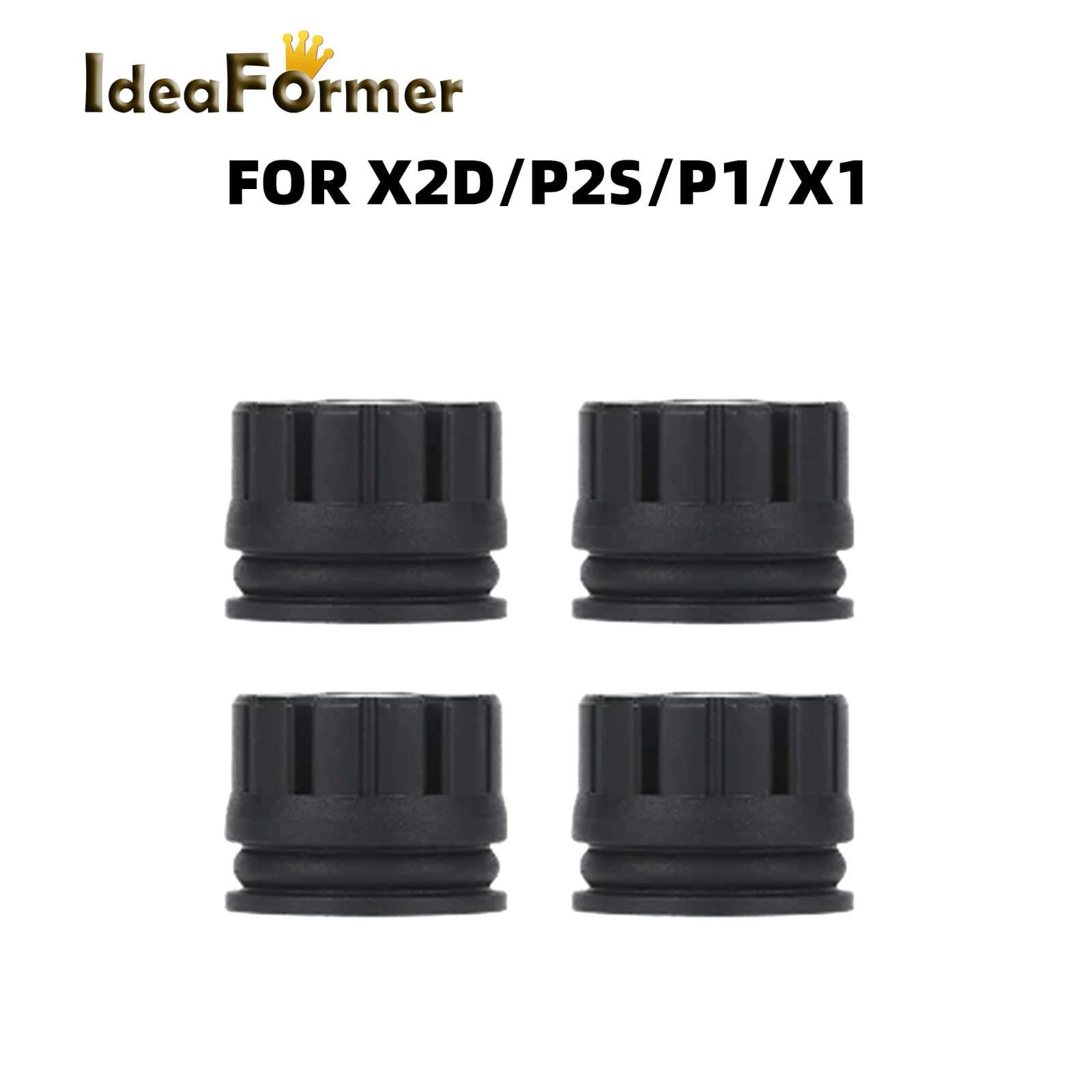 For Bambu Lab X2D/P2S/X1/P1 Series Floating Damper Feet Anti-Vibration Printer Parts Rubber Foot Pad For 3D Printer Accessories