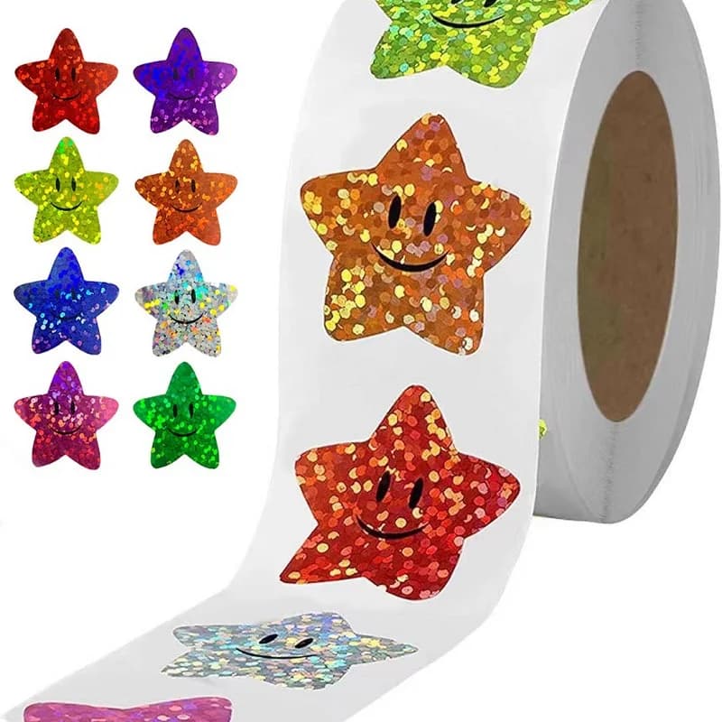 100-500 new stickers stars thanksgiving stickers decorations for postcards packaging stickers rolling labels