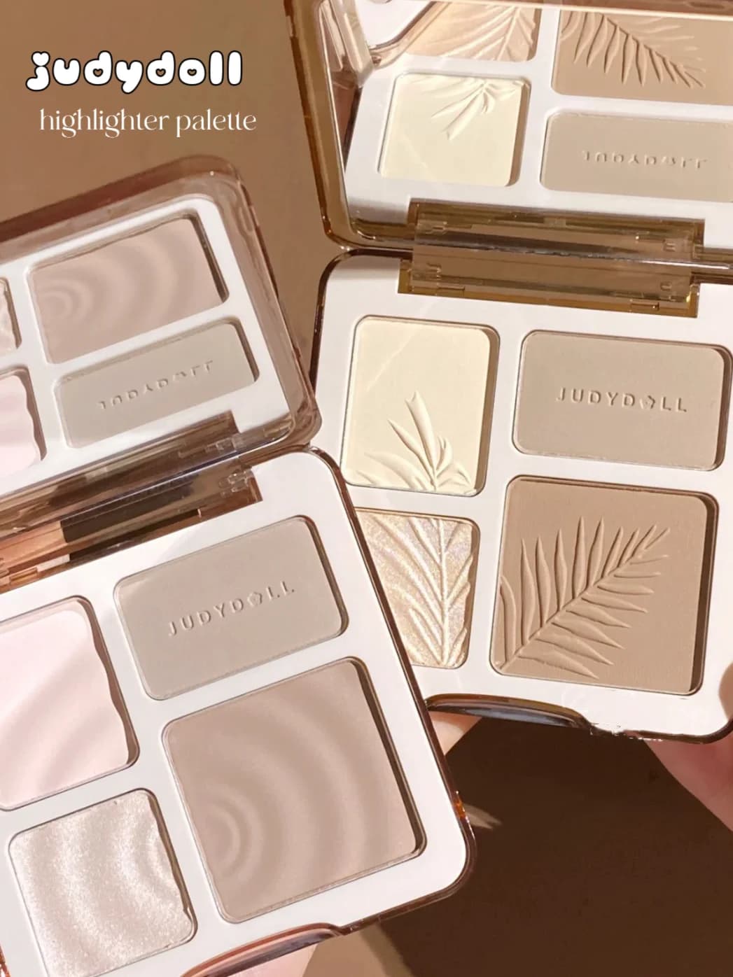 Judydoll Evidenziatore viso Contorno Piastra completa Polvere luccicante opaca Illuminante Glow Shadow Cosmetici per naso 3D 9g