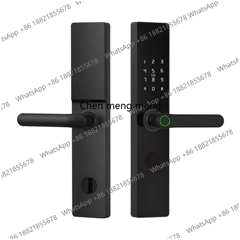 Serratura elettronica intelligente per porta interna in legno, con impronta digitale e password, per ufficio, casa, camera da letto.
