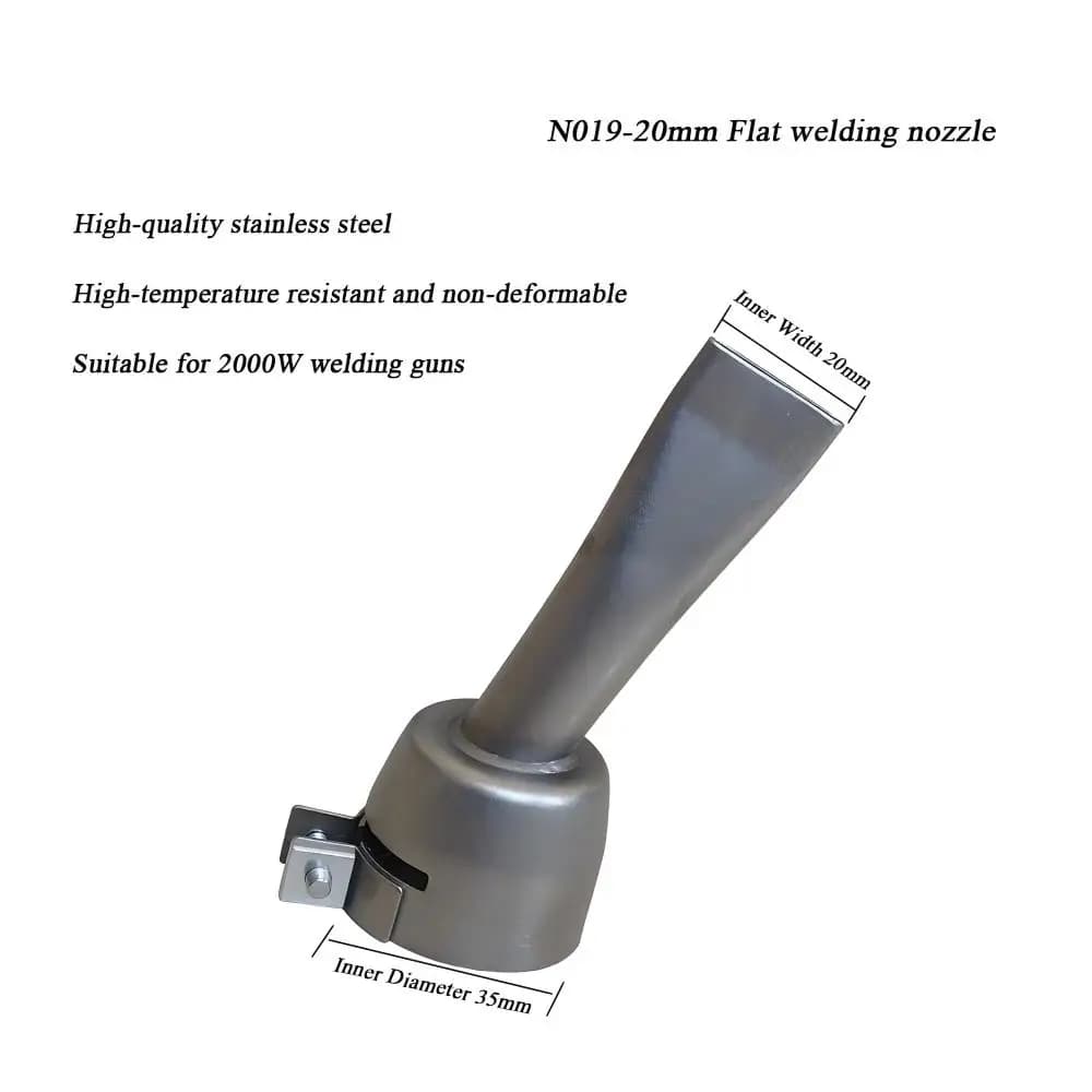 Pistola per Saldatura Plastica ad Alta Potenza 2000W con Ugello Piatto da 20MM, Saldatore ad Aria Calda per Riparazione PVC e Acrilico, Include Accessori per Ugelli