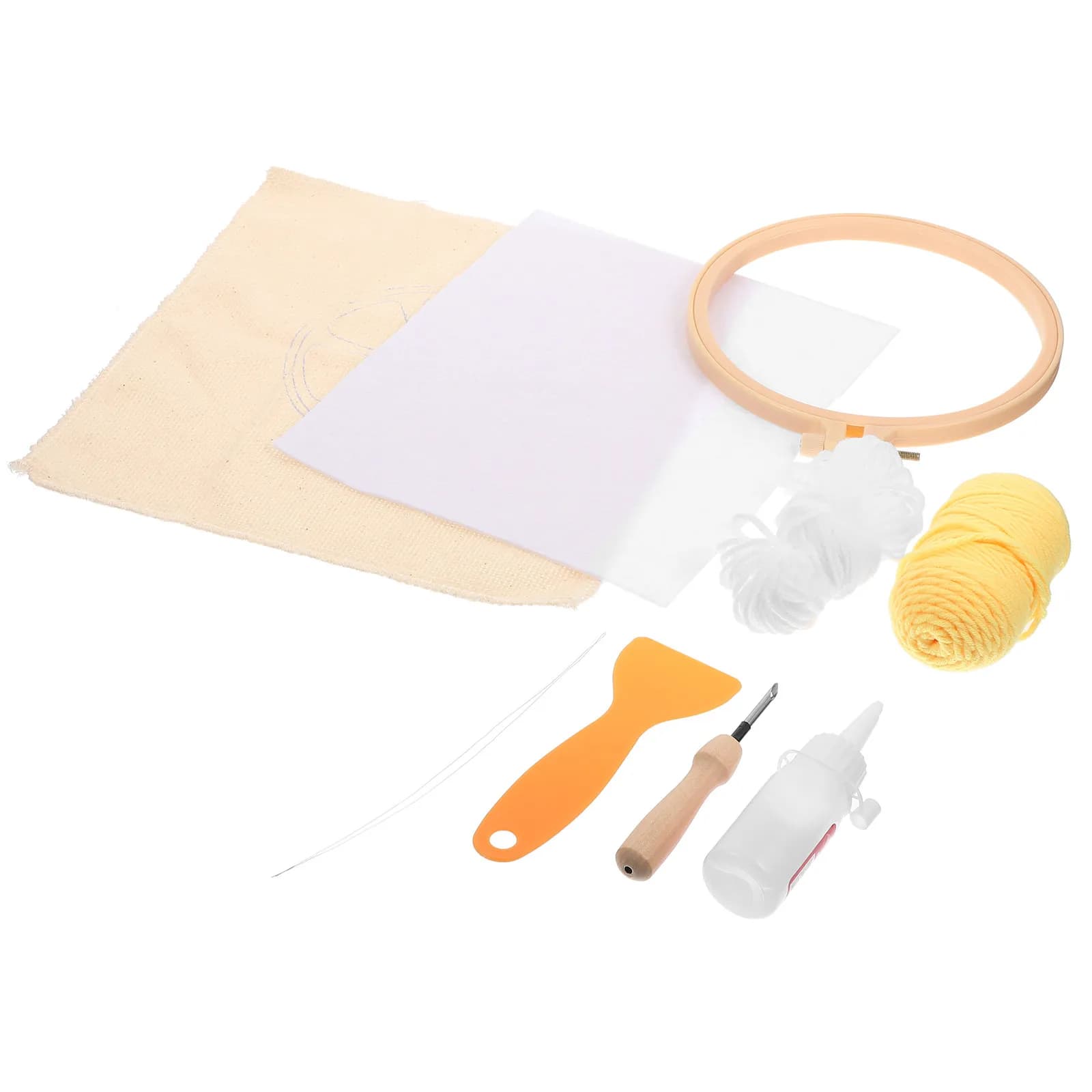 1Set Punch Needle Coaster Kit Embroidery Cup Mat Material DIY Coaster Supplies Handmade Craft for Birthday Christmas 's