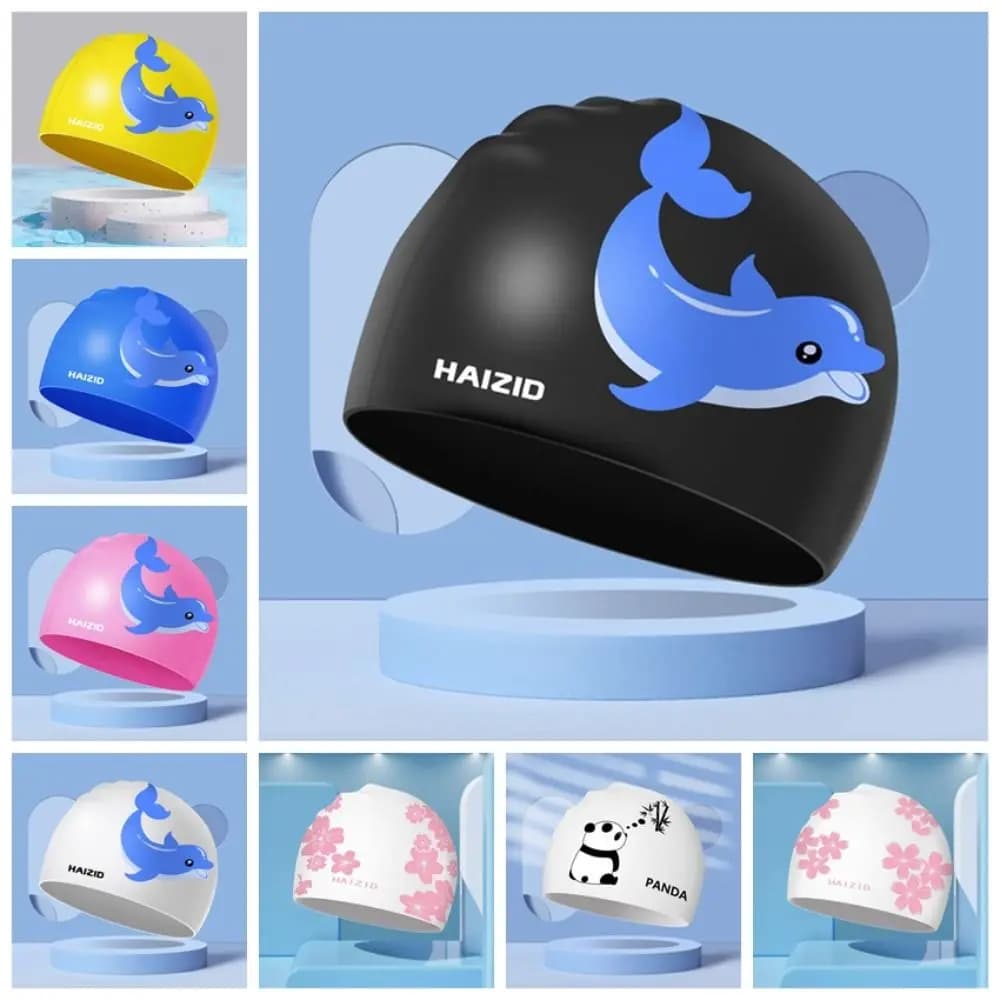 Swimming Accessories Silicone Swimming Cap Waterproof Elastic Diving Cap Lightweight Long Hair Bathing Cap Natatorium