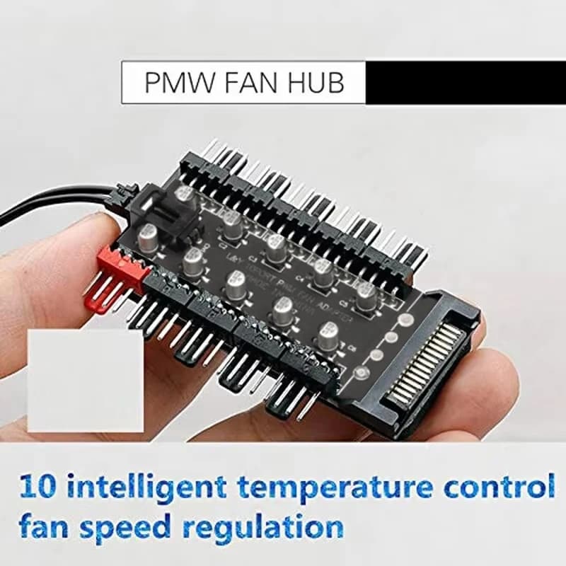 4Pin 10 Porte PC Case Ventola Hub Controller PWM SATA Alimentazione/Grande 4P Splitter Scheda Madre Dispositivo di Raffreddamento Ventola di Raffreddamento Cavo